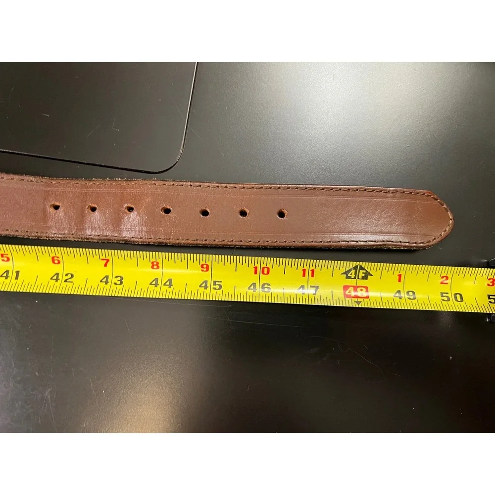 RedHead‎ Mens Brown Genuine Leather Belt Size 42 Silver Buckle Made in Mexico